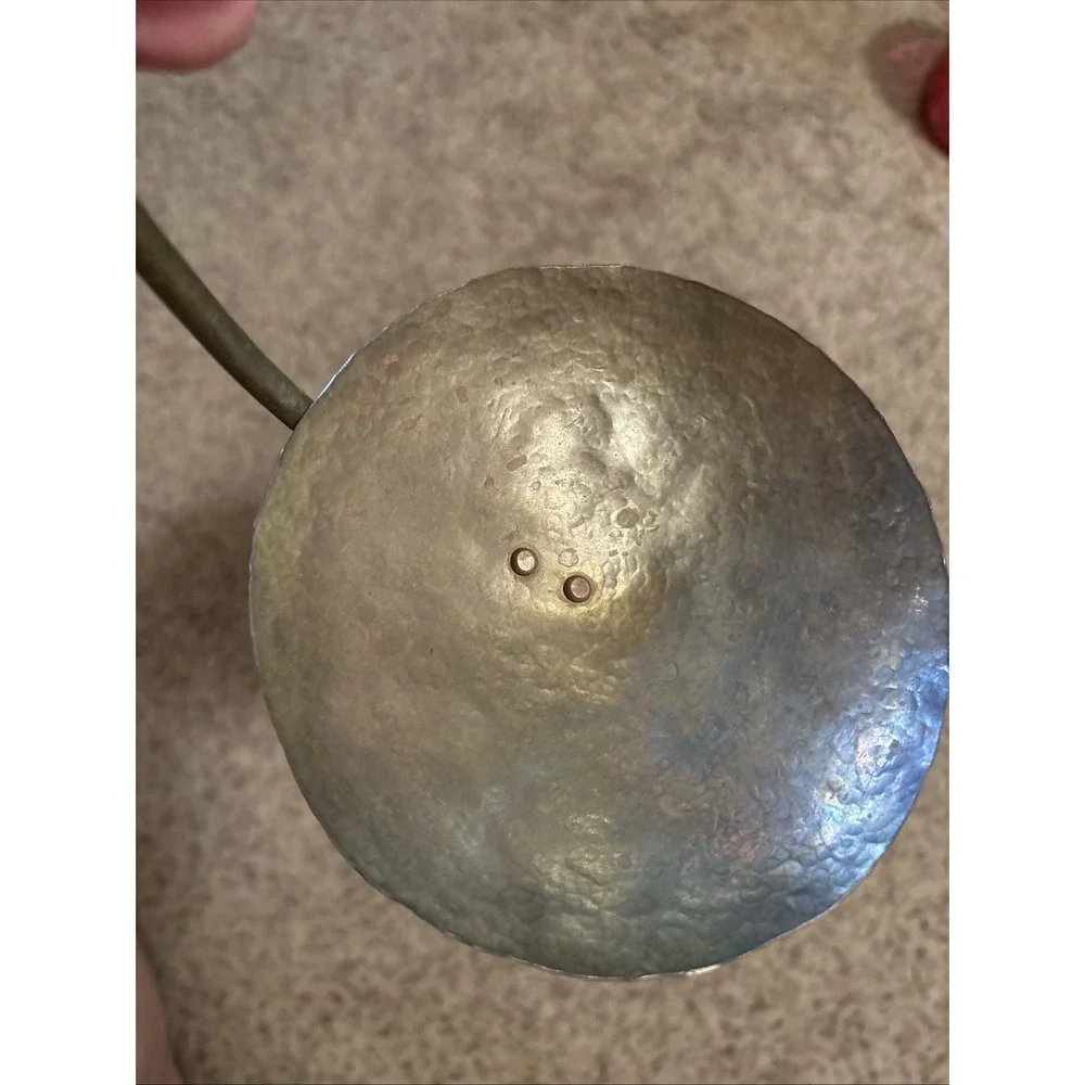 Vintage Copper Ladle Water Dipper Antique Hammered 14